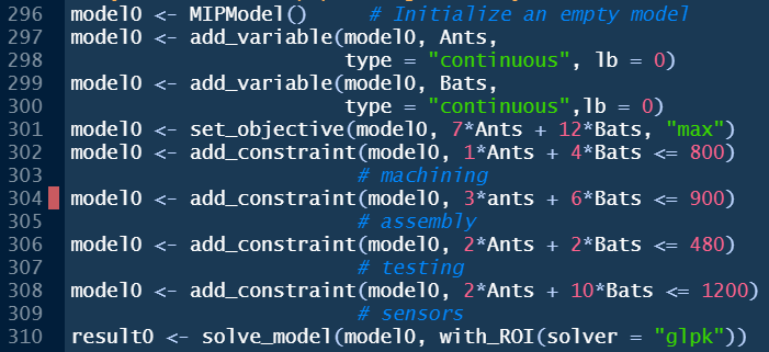 Finding an Error in an Unpiped Model.